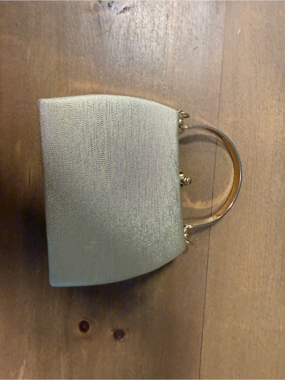 Vintage gold Metallic Frame Clutch